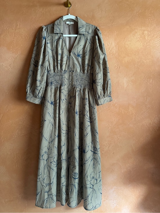 Etro Dresses & Skirts - Entro Floral Smocked Waist Zip Front Dress Cottagecore Boho Medium NWOT